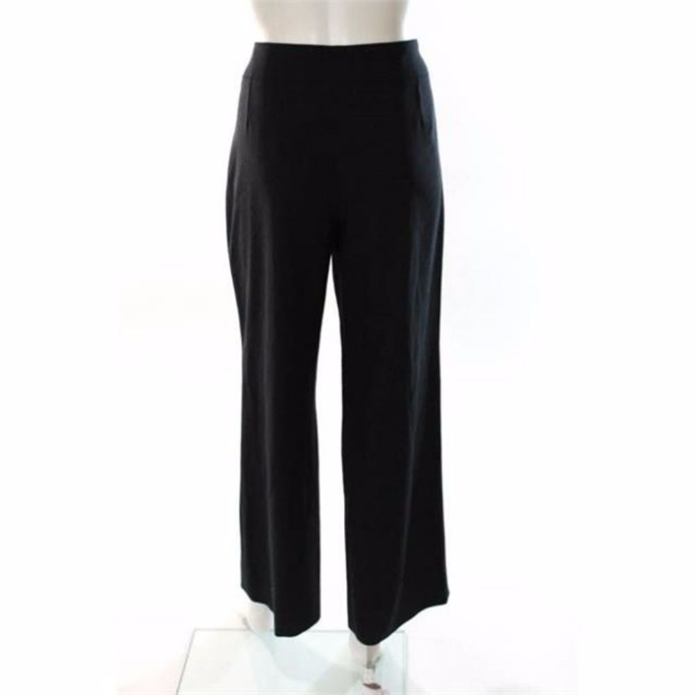 ARMANI COLLEZIONI Black Wool Wide Leg Trousers - Picture 4 of 7